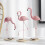Σετ 3 όρθια ειδώλια ζώων από ρητίνη Flamingo Διακοσμητικά γλυπτά αγάλμ 2