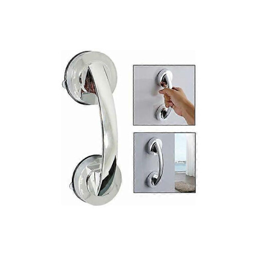 Door Handle with Suction Cup for Refrigerator, Bathroom Door and Spout, Solid and Refined, Silver Finish 1