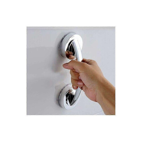 Door Handle with Suction Cup for Refrigerator, Bathroom Door and Spout, Solid and Refined, Silver Finish 2