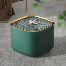 Trinkbrunnen für Katzen und Hunde mit Filter, flüsterleiser Wasserspender, grün, 17,9 Zoll