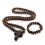 Armband-Halsketten-Set aus Holzperlen, geschnitzter-Kaffeefarbe 1