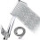 High-Pressure Handheld Shower Head with Multiple Spray Modes, Low-Profile Rectangular Design, Lightweight Stainless Stee 1