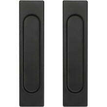 Juego de manijas para puertas correderas de 2 manijas de aluminio negras autoadhesivas, no requiere perforación para pu
