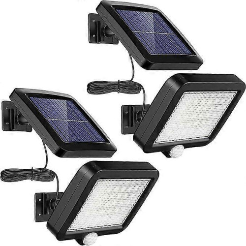 2 Pack 56 LED ηλιακά φώτα εξωτερικού χώρου με αισθητήρα κίνησης, IP65 αδιά