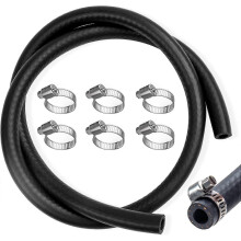 Kit de tuyau de carburant 1 mètre, conduite de carburant de 8 mm avec 6 colliers de serrage pour voiture, moto, tracteu