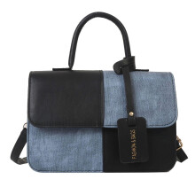 Dámska kabelka crossbody cez rameno, PU koža, mini dámska kabelka v čiernej a modrej džínsovej farbe, štýlový doplnok n