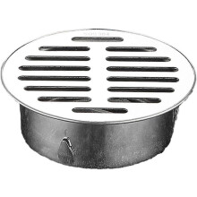 Round Stainless Steel Floor Drain Cover for Exterior Roof, Anti Blocking, 110 mm Durable Silver Finish