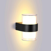 LED-Wandleuchte für den Außenbereich, IP65, wasserdicht, 10 W, Acryl-Aluminium-Wandleuchte für Innenhof, Garten, Terras