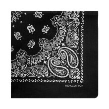 Katoenen dubbele bandana's hoofddoek Comfortabele-Zwart