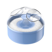 Bouffée de poudre cosmétique pour le corps du bébé et-Bleu