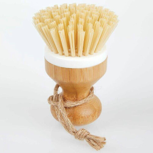 Bamboo Palm Dish Dish Scrub Scrub Set 2 για καθαρισμό ταψιών, νεροχύτες κουζίνας και 2