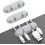 Βάση καλωδίου 3 Pack Organizer καλωδίων με 4 υποδοχές για επιτραπέζιο κλιπ δ 1