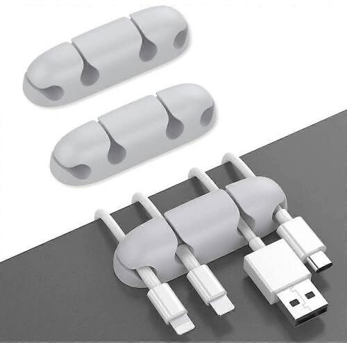 Βάση καλωδίου 3 Pack Organizer καλωδίων με 4 υποδοχές για επιτραπέζιο κλιπ δ