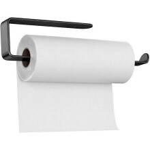 Nástenný držiak na papierové utierky, 29,5 cm hliníkový zásobník na papierové utierky do kuchyne, kúpeľne, WC, čierny