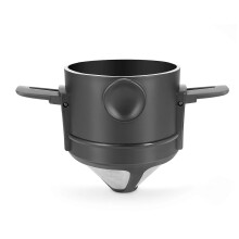 Filtro de goteo de café cónico, filtro de café reutilizable de acero inoxidable con cepillo de limpieza para uso domést