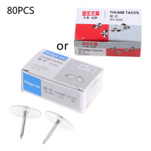 80Pc Thumb Tacks Thumb Nails Round for Head for Sharp Steel