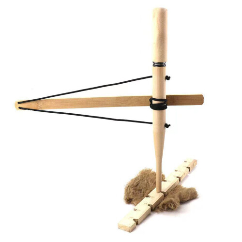 Bogenbohrer, Friktions-Feuerstarter, primitives Holz, 2