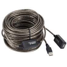 Actieve USB-verlengkabel 20 meter, compatibel met USB 2.0- en 1.1-apparaten, betrouwbare langeafstandsverbinding