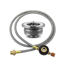 Metall-Außenkocher-Gaskanister-Adapter mit automatischer Abschaltung, magnetischer Ringverbindung für Campingbrenner