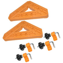 2 piezas de cuadrados de posicionamiento para carpintería, plástico ABS, abrazaderas de ángulo de 22,5 45 90 grados par