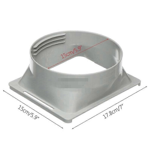 2 Pack Mobile Air Conditioner Exhaust Hose, Square AC Interface, Flat Nozzle Vent Hose, Durable Replacement Exhaust Pipe 1