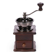 Moulin à café manuel, capacité 50-60g, bois de hêtre, moulin à café à manivelle pour brassage à domicile
