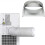 2 Pack Mobile Air Conditioner Exhaust Hose, Square AC Interface, Flat Nozzle Vent Hose, Durable Replacement Exhaust Pipe 3