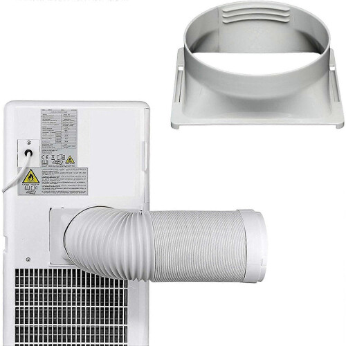 2 Pack Mobile Air Conditioner Exhaust Hose, Square AC Interface, Flat Nozzle Vent Hose, Durable Replacement Exhaust Pipe 2