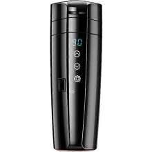 Heating Cup, 25-90C Adjustable Real-Time Temperature Display, 12V-24V Universal Car Travel Thermos Cup