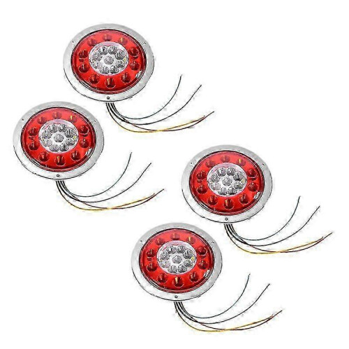 Ρυμουλκούμενο πίσω φρένο φρένων στροφής, 4 Pack 19 LED 12V/24V για Truck Van Caravan, 1