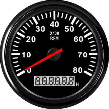 12V-24V 100mA 85mm LCD Display Tachometer for Truck Diesel Generator, Digital Meter Gauge