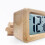 Digital Alarm Clock, Beech Wood with Temperature-Sensitive Dimming, Silent Operation, Bedroom Clock 2