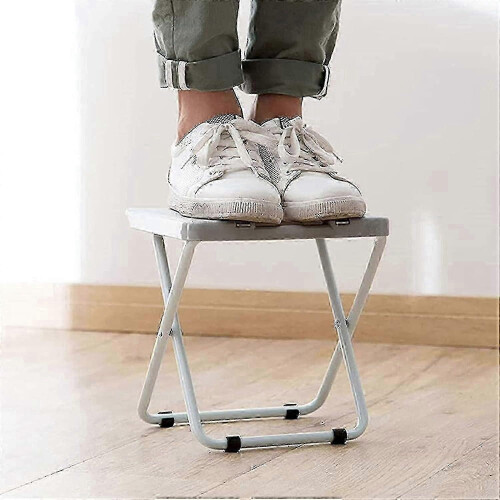 Foldable Shower Stool, Portable Adjustable Non-Slip Bath Seat, Aluminium Frame Mobility Bench for Elderly, Easy Storage 2