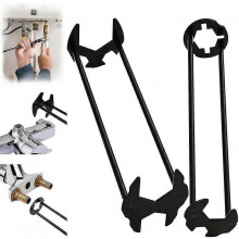 Basin Wrench Set, 7 Sizes Universal Under Sink Plumber Tool, Multifunctional Carbon Steel Faucet Wrench with Four-Claw H