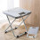Foldable Shower Stool, Portable Adjustable Non-Slip Bath Seat, Aluminium Frame Mobility Bench for Elderly, Easy Storage 5