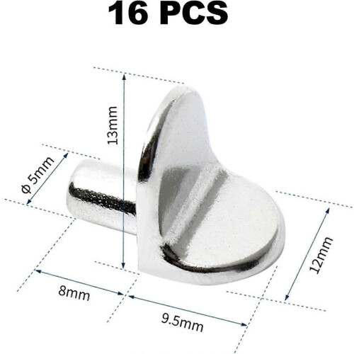 20 τεμάχια μανταλάκια στήριξης ραφιών 5 mm, μεταλλικοί βραχίονες τοίχο 1