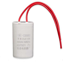 25uF CBB60 AC 450V Kleinvolumiger Doppeldraht-Motorlaufkondensator für Waschmaschinen, langlebiges Design