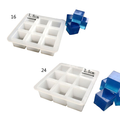 Epoxid-Kristallharz-Silikonform, Würfelform,-24mm 1
