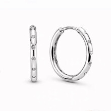 18 Karat vergoldete Spiralohrringe, Ohrschnallen aus Titanstahl, hochwertiger, farbechter, eleganter Schmuck
