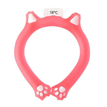 (Pink) Neck Cooling Tube, Reusable Physical Cooling Neck Wraps, TPU Portable Neck Cooler for Outdoor Camping Running Hiking