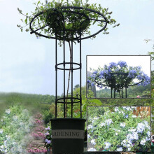 Enrejado de plantas de Metal para plantas trepadoras al aire libre, obelisco de jardín apilable con decoración de pájar