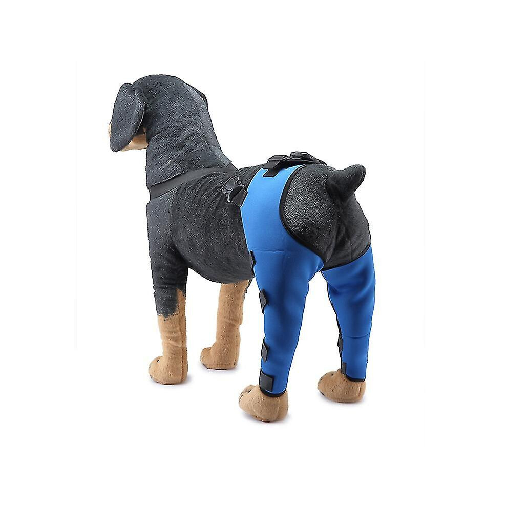 (Blue, S(for 8.0-14.5kg)) Dog Back Leg Knee Braces, Support for Injured Pets, Joint Injury Recovery Wrap Protector, Pet Dog Accessories
