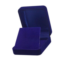 (Blue) Velvet Display Box Jewelry Organizer, 2.56x2.68x1.10 Inch Scratch Resistant Storage Box for Brooches Medals Coins