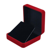 (Red Black) Velvet Display Box Jewelry Organizer, 2.56x2.68x1.10 Inch Scratch Resistant Storage Box for Brooches Medals Coins