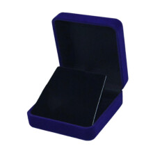 (Blue Black) Velvet Display Box Jewelry Organizer, 2.56x2.68x1.10 Inch Scratch Resistant Storage Box for Brooches Medals Coins