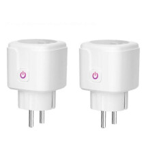 Pack de 2 prises intelligentes WiFi compatibles avec Alexa, Google Home et Smart Life, prises programmables avec téléco