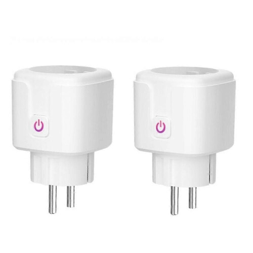 Confezione da 2 prese WiFi Smart Plug compatibili con Alexa, Google Home e Smart Life, prese programmabili con telecoma