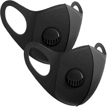 Herbruikbaar stoffen gezichtsmasker met luchtventiel en oorlussen, ademend, zacht, wasbaar, duurzaam voor dagelijks geb