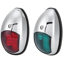 2 Stück Marine-Navigationslichter mit roten und grünen LEDs, wasserdichte seitlich montierte Steuerbord- und Backbordli