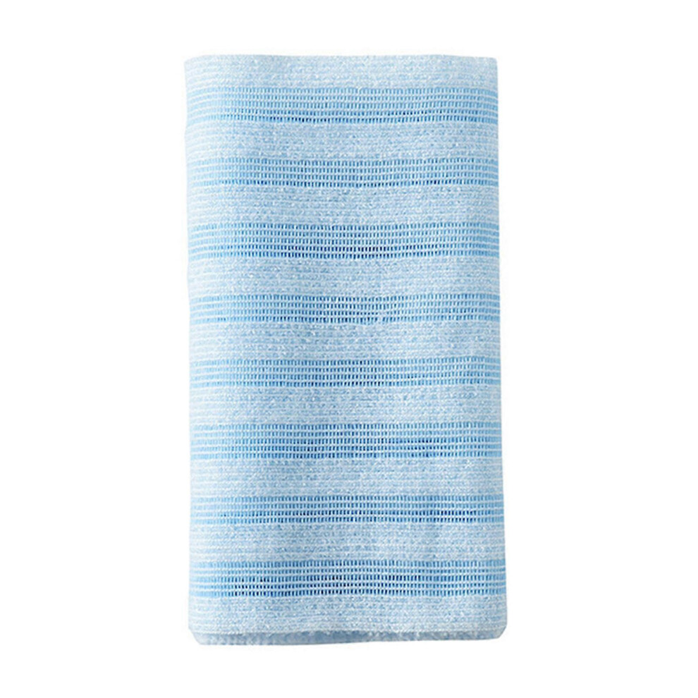 (Blue, Stripe) African Exfoliating Net Sponge 100cm Durable Loofah for Body Scrub and Shower